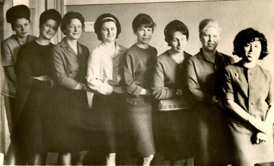 Коллектив библиотеки ИМ СО РАН в 60-е годы