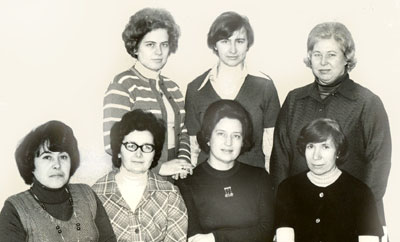 Коллектив библиотеки ИМ СО РАН в 70-е годы